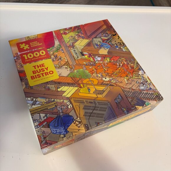 Magic Puzzle Company The Busy Bistro 1000 Piece Jigsaw Puzzle 28" x 21" Series 2 - Picture 3 of 11